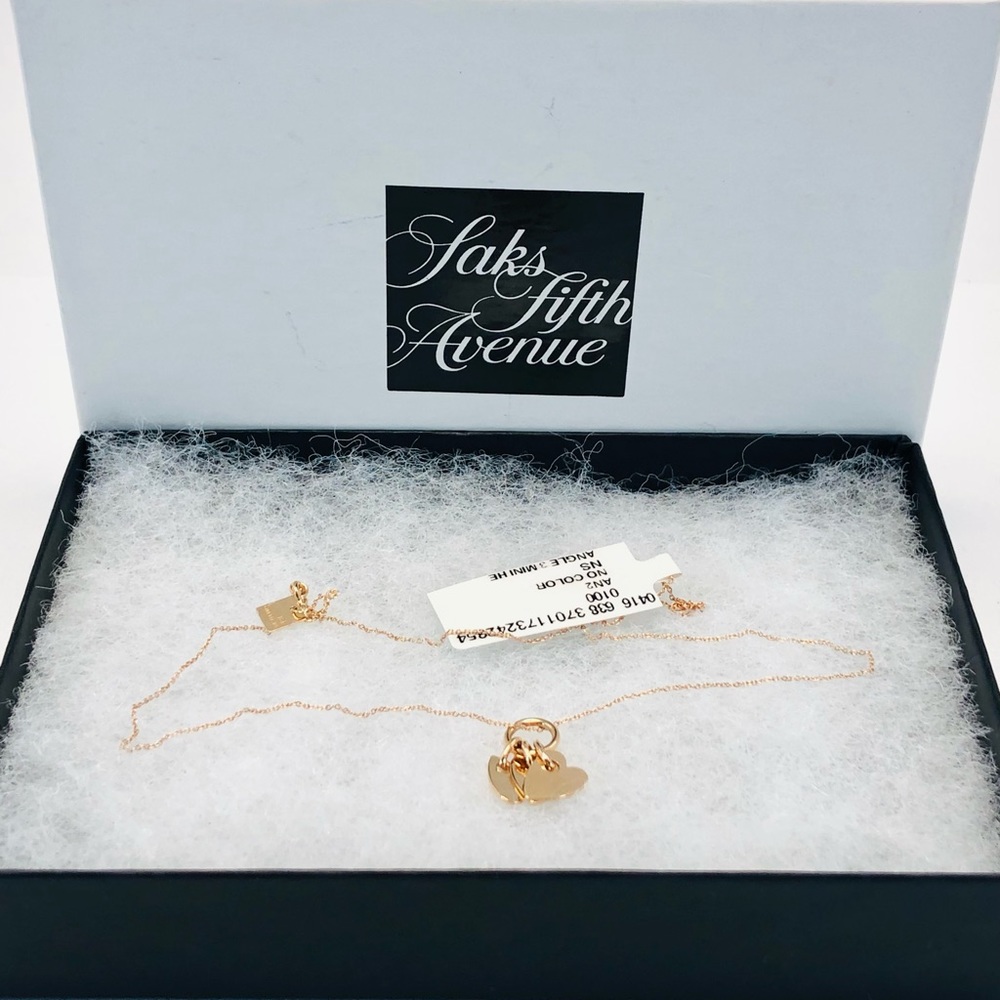 GINETTE NY
Angele 18K Rose Gold 3 Mini Heart Charms 17” Necklace - Picture 4 of 15